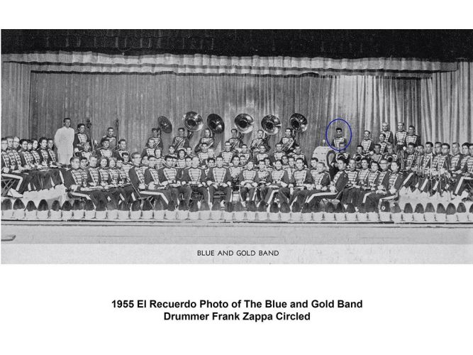 1955 El Recuerdo Frank Zappa in The Blue and Gold Band