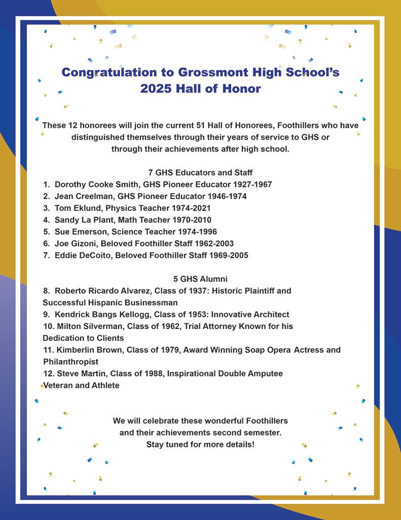 2025 Hall Of Honorees